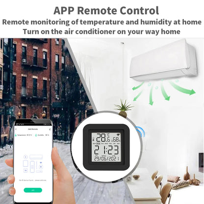 Remoto IR WiFi com Sensor de Temperatura e Umidade, Smart Home APP, SmartLife, Funciona com Alexa, Google Home, Yandex Alice