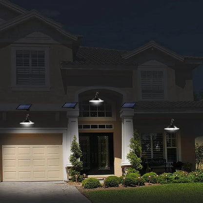 Solar Pendant Lights, Dusk to Dawn Auto Lamp with Remote Controller for Barn Shed Barn Chicken Coop Bullpen  etc