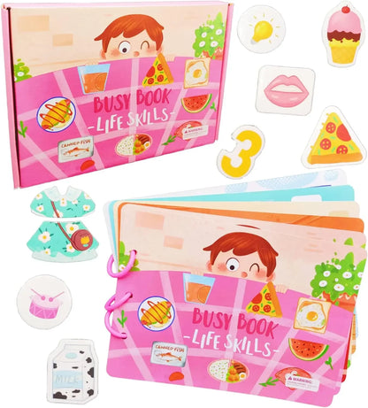 Montessori Busy Book for Kids Sticker Quiet Book Baby Early Educational Toy toddlers Matching Puzzles Game Learning Toys Gifts