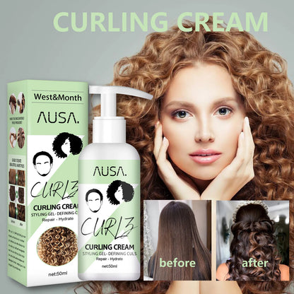 Crema para rizos naturales, loción hidratante para rizos, antifrizz, rebote, esculpidor, acondicionador para el cuidado del cabello.