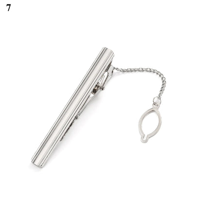 New Metal Silver Color Tie Clip For Men Wedding Necktie Tie Clasp Clip Gentleman Ties Bar Crystal Tie Pin For Men's Accessories