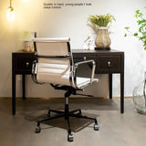 Silla de ordenador cómoda y giratoria de piel de vaca, ergonómica, para sala de conferencias, oficina, salón de ocio, envío directo