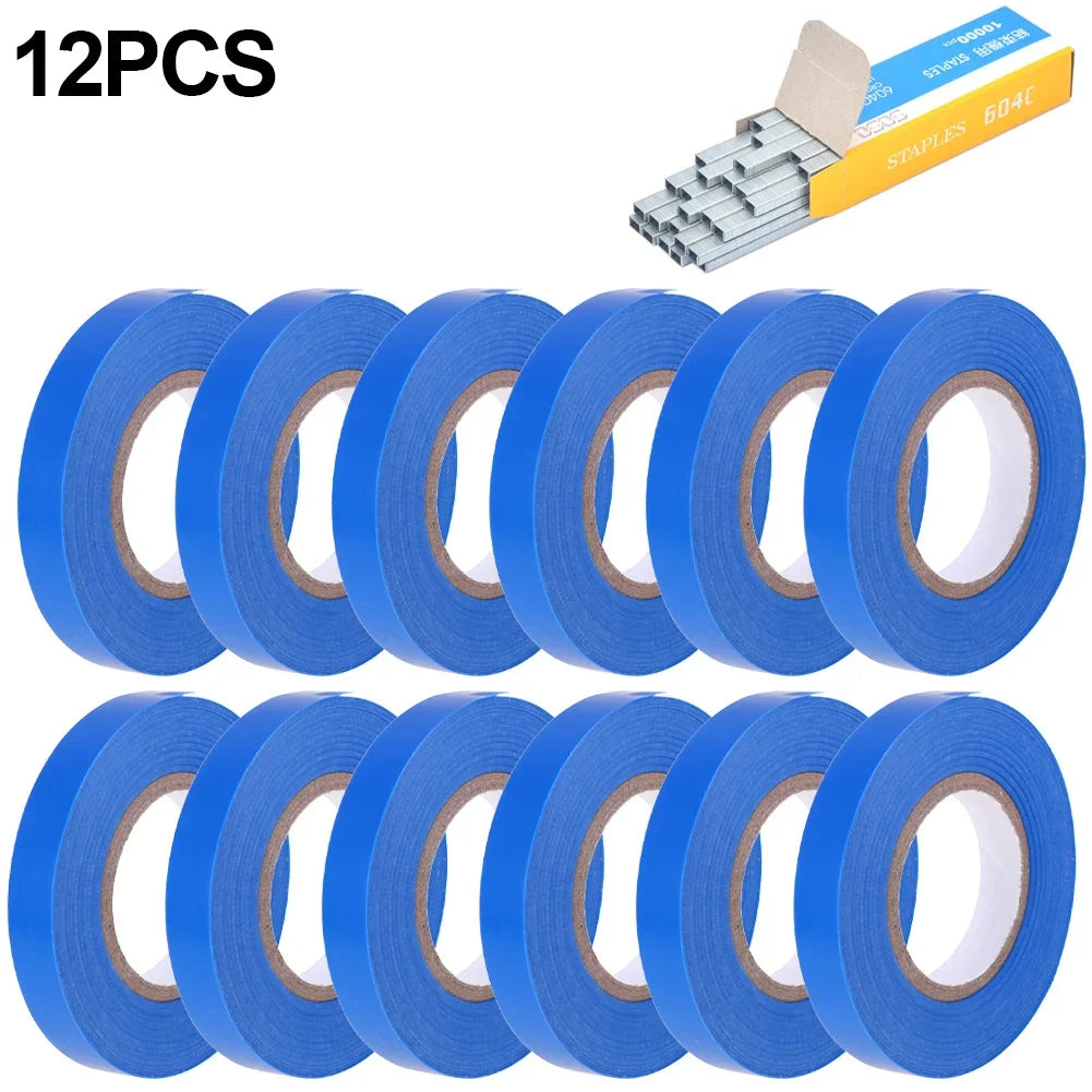 10/20Pcs Plant Branch Tie Tape Hand Tying Binding Tools with 1 Box Staple For Garden Tying Machine Vegetable Fruit Tree Tapenter