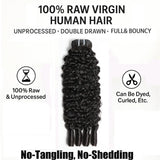 Kit mechas cabelo humanos crespo encaracolado 3C/4A - virgem premium