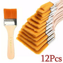 12pcs/set Memory Nylon Paint Brushes Set for Acrylic Oil Drawing Watercolor Wooden Painting Brush Tools Art Supplies