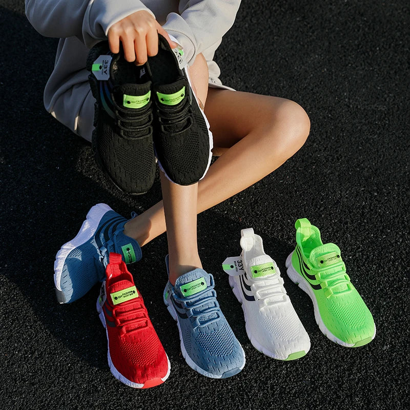 Men's Casual Sneakers Summer Breathable Sport Shoes Lightweight Outdoor Mesh Running Shoes Athletic Jogging Tennis Walking Shoes