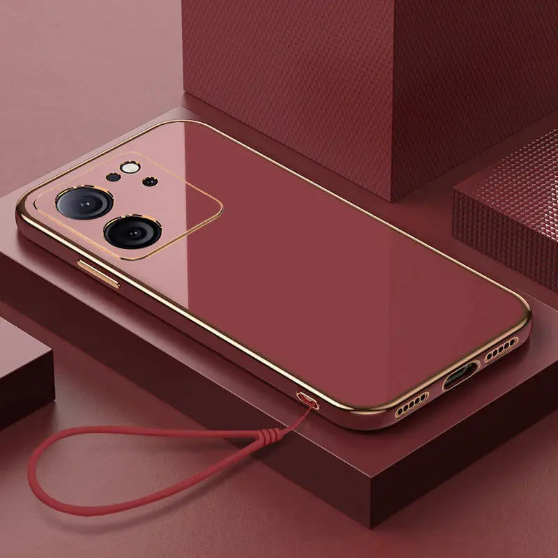 For Xiaomi 13T Pro Case Xiaomi 13T Cover MI 13T pro Phone case mi13t xiao mi 13t pro Luxury Square Plating Shockproof Back Cover