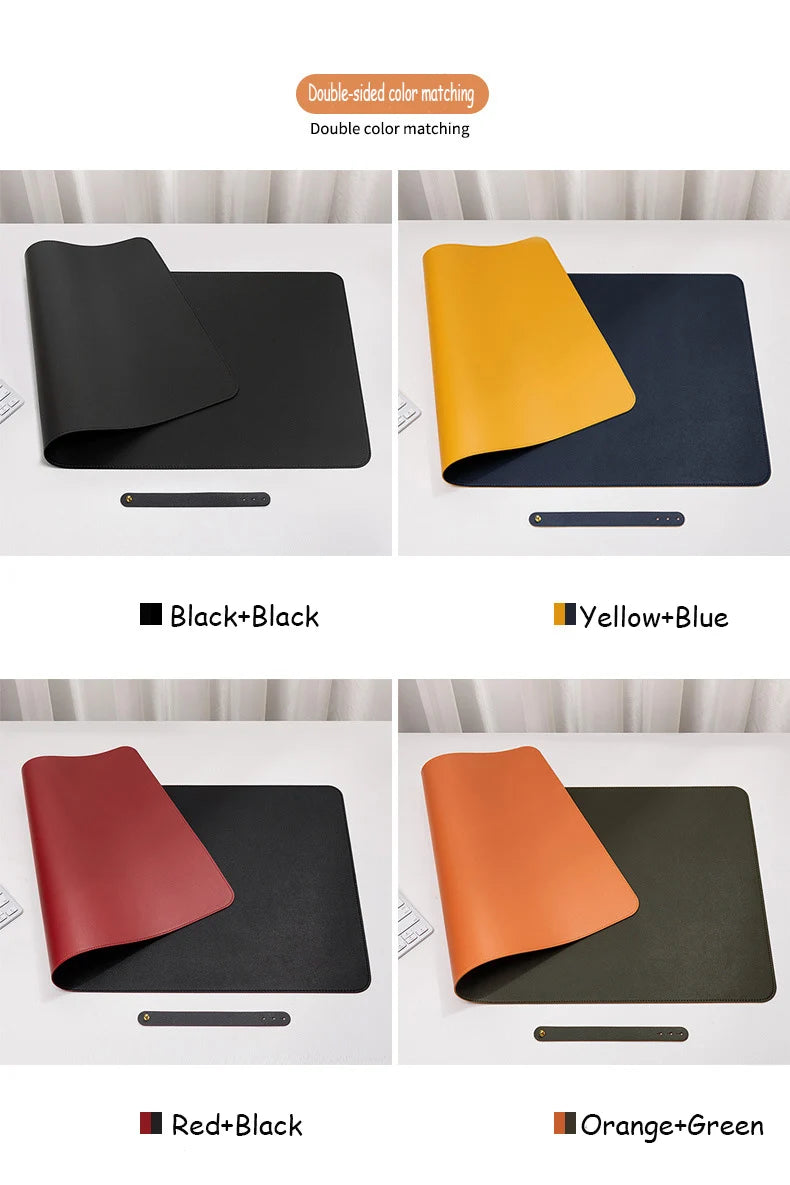 Alfombrilla protectora de escritorio de oficina de gran tamaño de PU, impermeable, para ratón, teclado de escritorio, alfombrilla de ratón para juegos, accesorios para PC