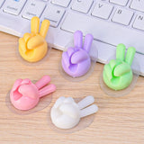 Finger Shape Cable Clips Holder Cute Charging Cord Management Home Office Car Desk Tidy Self-Adhesive Cable Winder Organizer