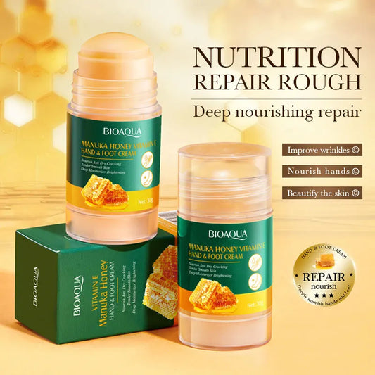BIOAOUA Vitamin E Manhuka Honey Hand & Foot Cream, Used To Moisturize Hands and Feet, Making The Skin Elastic