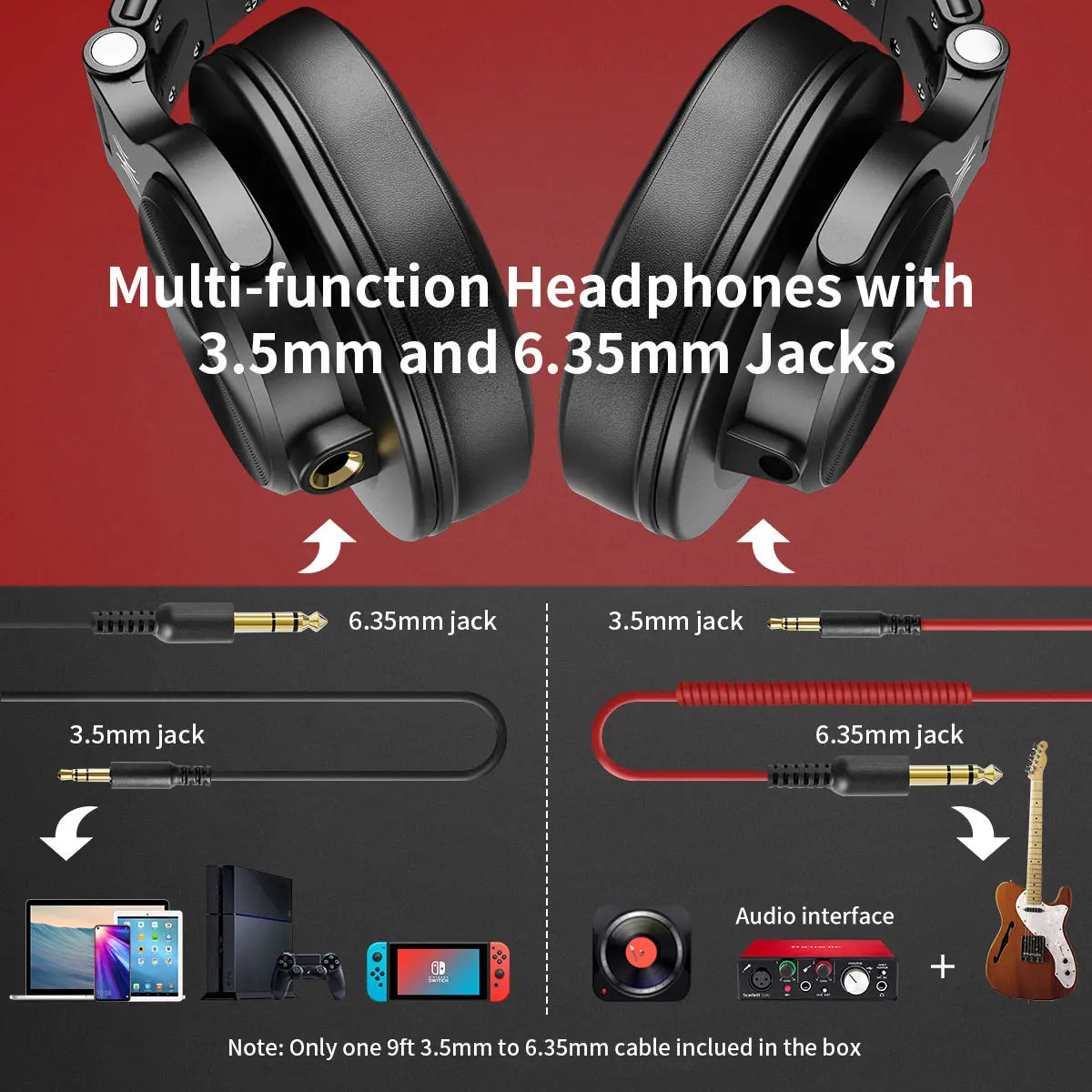 Oneodio A71 Wired Over Ear HiFi Headphones With Mic Studio DJ Headphone Professional Monitor Recording Mixing Headset For Gaming