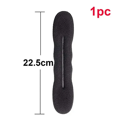 Esponja de plástico laço encaracolado fabricante de cabelo scrunchie bandana torção donut bun modelador hairbands ferramentas penteado