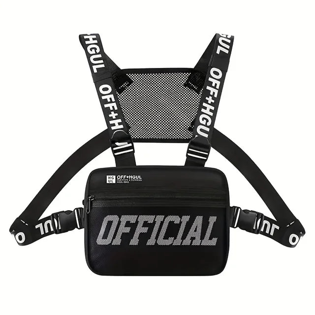 Fashion Streetwear Men Hip-Hop Chest Bag Tactical Two Straps Chest Rig Vest Bags For Travel Hiking Outdoor Sports 
