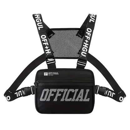 Fashion Streetwear Men Hip-Hop Chest Bag Tactical Two Straps Chest Rig Vest Bags For Travel Hiking Outdoor Sports 