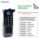 Tuya WIFI Double Side Fingerprint Lock Waterproof Outdoor Gate Passcode Rfid Card Keyless Smart Door Lock