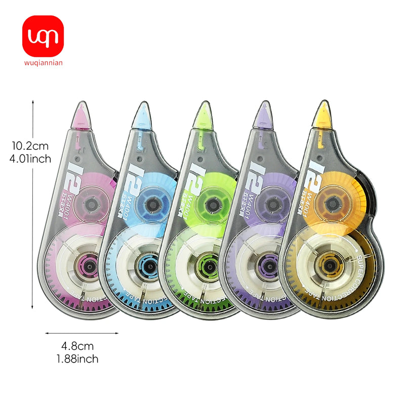 WQN-3/5/10PCS Portable Correction Belt Student Large Capacity 12m Length Cute White Office School Supplies Stationery