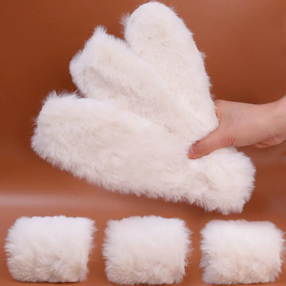 Unisex Australian Sheepskin Insoles Natural Real Fur Wool Cashmere Snow Boots Shoe Pad Children's Wool Insoles Warm Winter Shoes