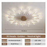 Lámpara de techo LED moderna para sala de estar, comedor, dormitorio, diseño de fuegos artificiales nórdicos, decoración del hogar, iluminación interior