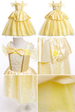 Girls Birthday Party Costumes Kids Belle Dress Up Beauty and The Beast Costume Princess Dress Baby Christmas Halloween Costume