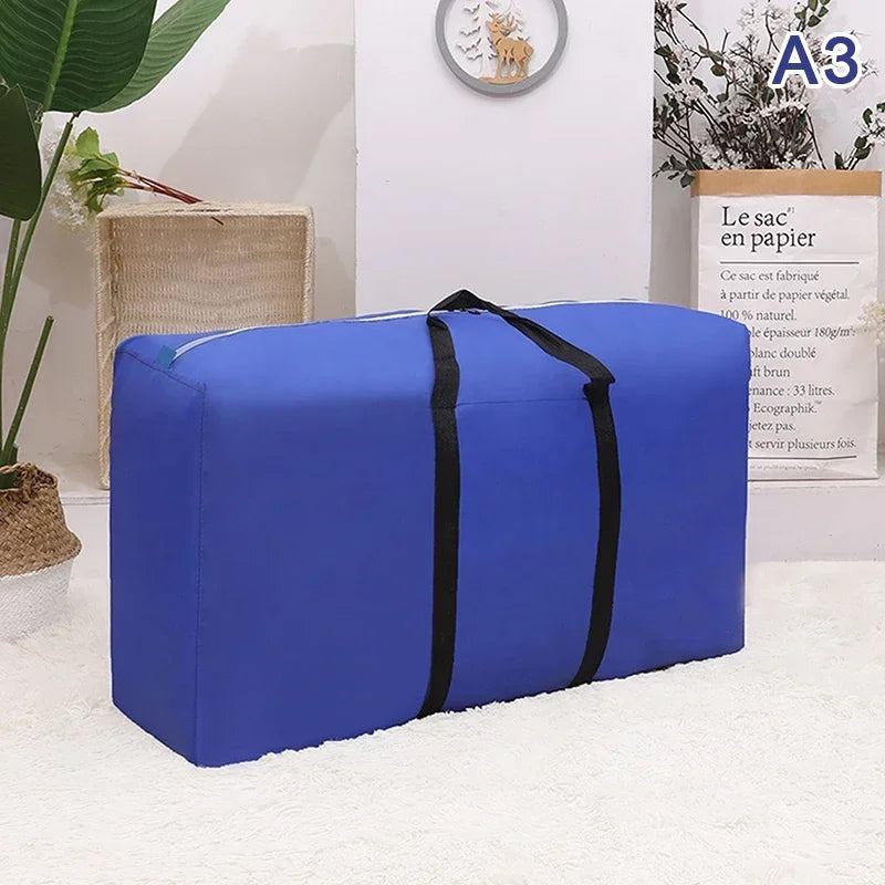 Unisex Large Capacity Luggage Bag Travel Clothes Storage Bags Zipper Oxford Weekend Bag Thin Portable Moving Luggage Bags