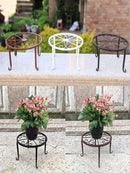 Wrought Iron Potted Stander Flower Pot Rack Stand Basion Display Shelf Garden Plant flower Holder Balcon Round Decor Ra