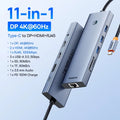 Baseus USB Hub DP 4K Dual HDMI Adapter 11 in 1 Splitter RJ45 USB 3.0 PD 100W Docking Station for MacBook Pro Air M2 M1 USB C HUB