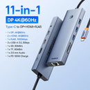 Baseus USB Hub DP 4K Dual HDMI Adapter 11 in 1 Splitter RJ45 USB 3.0 PD 100W Docking Station for MacBook Pro Air M2 M1 USB C HUB