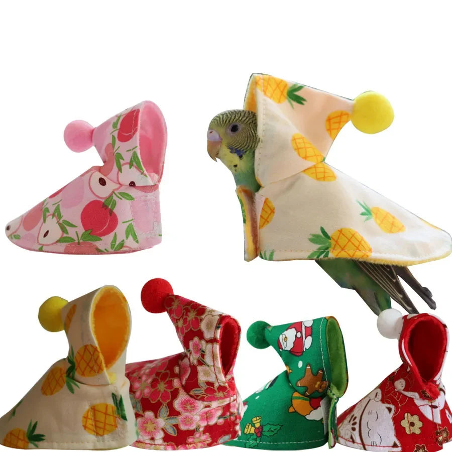 Ropa para pájaros, bonita y colorida, para vestir y proteger a tus loros. Cómoda tela para pájaros, traje para periquitos.