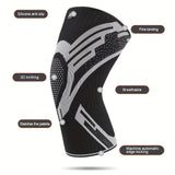 1 Pcs Compression Knee Support Sleeve Elastic Breathable Knee Pads Brace Springs Gym Sports Protector Basketball Volleyball Run