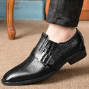 British Style Genuine Leather Wedding Oxfords Business Shoes Mens Casual Leather Crocodile Pattern Office Work Shoes Dress Shoes