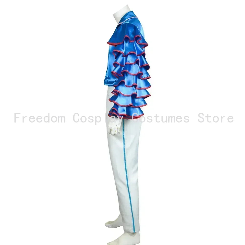 Movie The Mask Jim Carrey Cosplay Costumes Set Unisex Adult Yellow Suit Set Uniform Halloween Carnival Party Costume