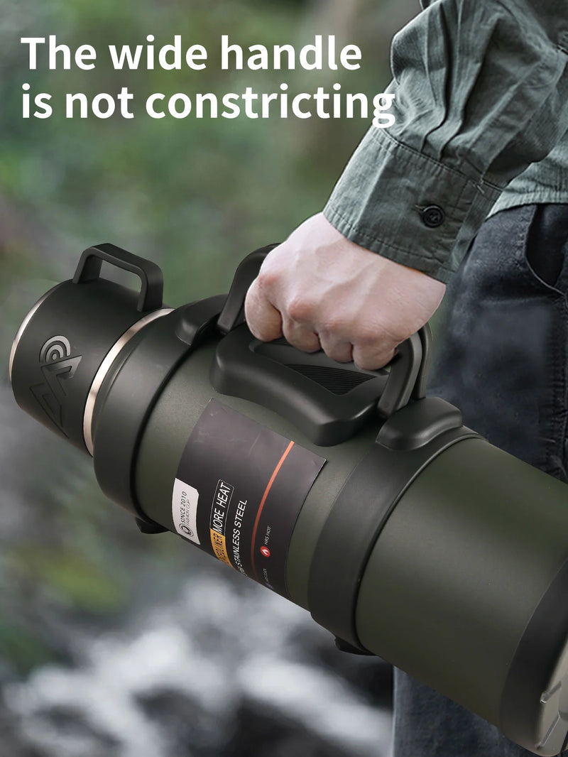 1 PC Large thermos -1.7L/2.0L/2.5L stainless steel thermos, suitable for travel, camping -2.5 liters super large vacuum insulati