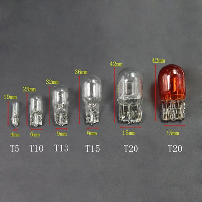 4/10P T5 T10 T13 T15 BA9S G18 Car Halogen Lamp Instrument Lights Bulb Auto Interior Light Car Styling T20 7440 7443 12V