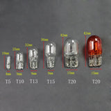4/10P T5 T10 T13 T15 BA9S G18 Car Halogen Lamp Instrument Lights Bulb Auto Interior Light Car Styling T20 7440 7443 12V