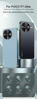 For Xiaomi POCO F7 Ultra Case Hard AG Matte Plating Lens Protective Back Cover Cases For Xiaomi POCO F7 F6 F5 Pro Phone Shell