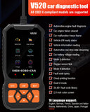 Escáner OBD2 V520 v309, nuevo, profesional, para sistemas de motor de automóvil, lector de códigos de búsqueda DTC automotriz gratuito de por vida, herramienta de diagnóstico para automóviles.