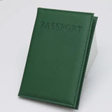 Fashion Women Men Passport Cover Pu Leather Solid color Travel ID Credit Card Passport Holder Packet Wallet Purse Bags Pouch