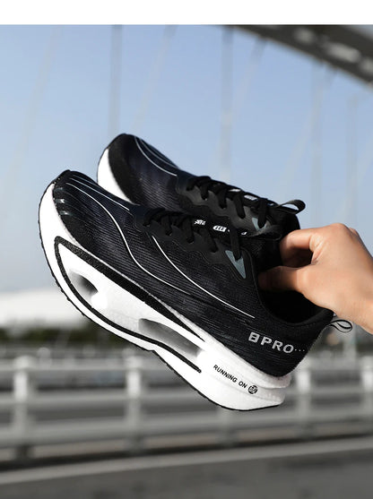2025 New Men's Sneakers Thick Bottom Cushioning Running Shoes Athletic Training Carbon Plate Jogging Shoes Women's Tennis Shoes