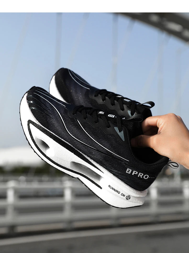 2025 New Men's Sneakers Thick Bottom Cushioning Running Shoes Athletic Training Carbon Plate Jogging Shoes Women's Tennis Shoes