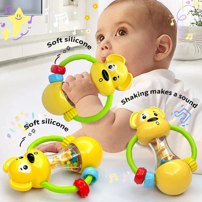 Baby Toys 0 6 Months Rattle Teether Development Games Sensory Toys Soft Silicone Teether Chewable For Newborns Babies 12 Months