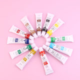 MOTARRO 12 Colors/Box Fabric Paint Set Permanent Textile Paint 12ml for Clothes Canvas Shoes Painting Supplies