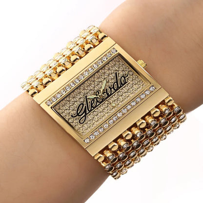 Reloj G&amp;D para mujer, reloj analógico de cuarzo informal, reloj dorado, reloj de cuarzo sencillo, reloj femenino, reloj para mujer