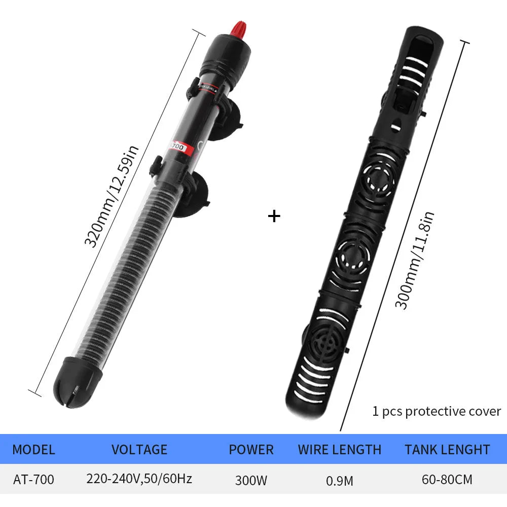 AC220-240V, 50HZ AT700 Fish Tank Thermostat Automatic Constant Temperature Heating Rod 25w 50w 100w 200w 300w Glass Heating Rod