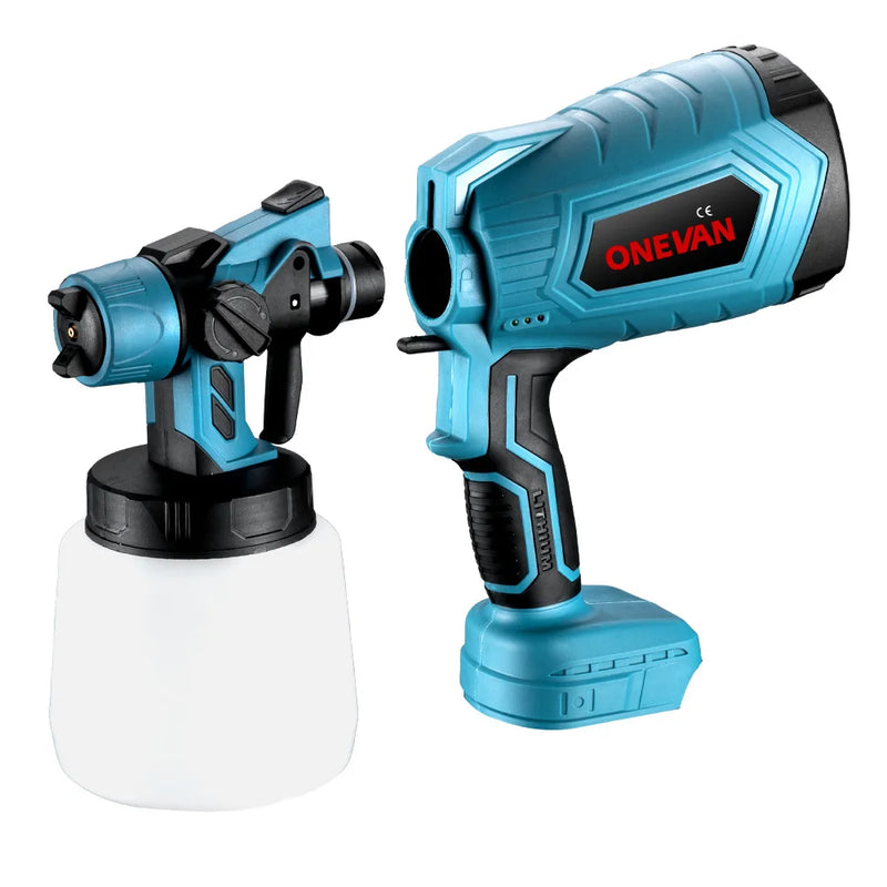 1000ML Electric Spray Gun Cordless Paint Sprayer Auto Furniture Household Sprayer Flow Control Power Tool For 21V 18V Battery