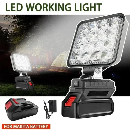 LED Light for Makita 4in Battery Portable Wireless Spotlight Outdoor Work Fishing Portable Emergency Tool Light