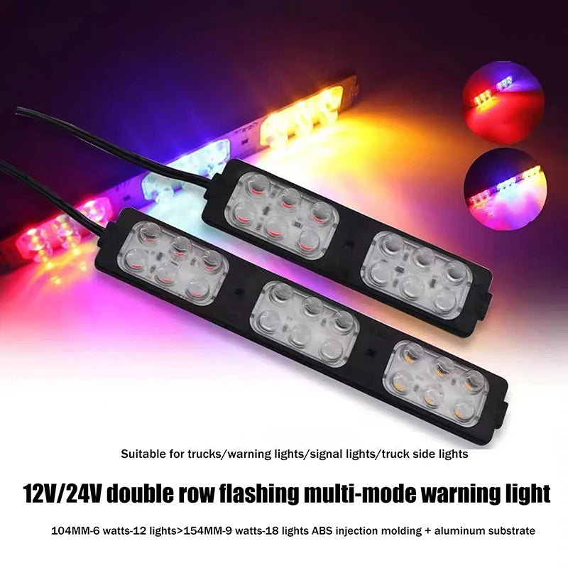 1PCS Truck LED Light Side Flashing Warning Emergency Indicator Lamp For Van Truck Motorcycle Pickup Offroad Decor Accessories