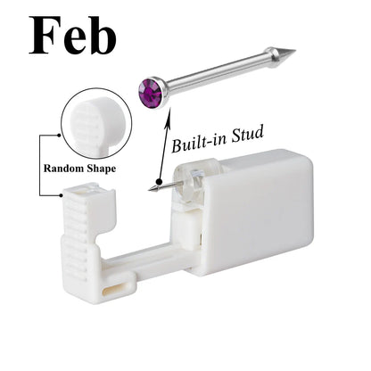 1 Unit Disposable Safe Sterile Piercing Unit For CZ Nose Studs Piercing Gun Piercer Tool Machine Kit Earring Stud Body Jewelry