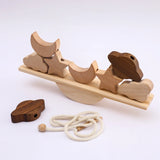 Montessori Sensory Toys Stacking Toys for Baby Forest Houses Replica Wooden Forest Blocks Early Childhood Education Game Gift
