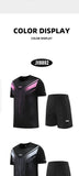 Fitness Clothes Ice Silk Quick Drying T-shirt Suit Men Short Sleeve Running Sportswear Shorts Tracksuit Gym Sports Training Sets