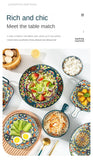 1Pcs Bohemia Retro Ceramic Dinner Plates Sets Food Plate Household Tableware Set Breakfast Plates Salad Soup Bowls Dinnerware